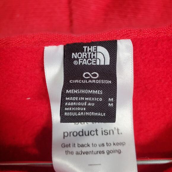 The North Face Men's Red Pullover Hoodie Never Stop Exploring Half Dome Medium - Picture 3 of 8